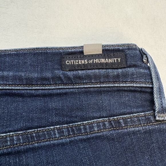 Citizens of Humanity Rocket Crop Mid Rise Skinny Blue Jeans Dark Wash Size 31 - Picture 11 of 16